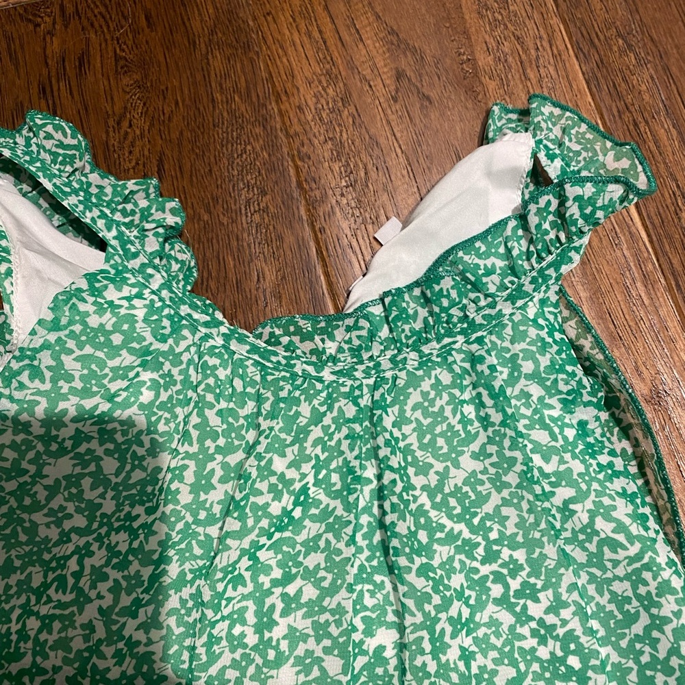 Green Patterned Top - Picture 3 of 7